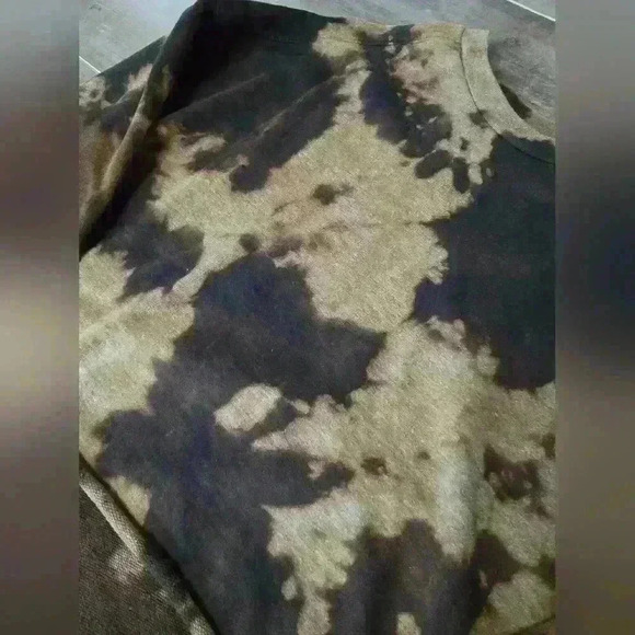 No Comment Reverse Tie Dye Cropped Sweatshirt - Picture 3 of 8